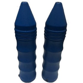 Resim 4 Parmak Mat Mavi Sivri Elcik Plastik 
