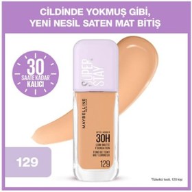 Resim MAYBELLİNE NEW YORK SUPERSTAY LUMİ MATTE FOUNDATİON 129 