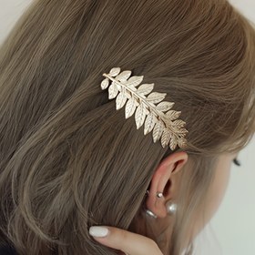 Resim 1 Adet Yaz Modası Yüksek Kaliteli Metal Yaprak Saç Tarağı - Günlük Kullanım, İşe Gidiş-Geliş ve Akşam Partileri İçin Uygun Kadınlar için - En İyi Arkadaşa Özel Hediye 