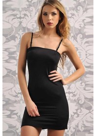 Resim Mikropolyamid Kumaşlı Askıları Çıkabilen Straplez Kısa Elbise Altı Kombinezon Beyaz 