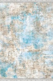 Resim Doku Westa Kaymaz Tabanlı Yıkanabilir Antibakteriyel Dijital Baskı Doku Halı Kilim, DK-5096B-WST-80X400 