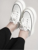 Resim Guja 25Y423-7 Kadın Hakiki Deri 36/41 Yüksek Taban Taşlı Sneaker Ayakkabı 