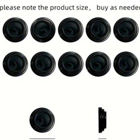 Resim Dashanshop 10 Parça Siyah Premium Silikon Kapı Ses Yalıtım Pedları - Gürültü Ve Titreşim Önleyici 