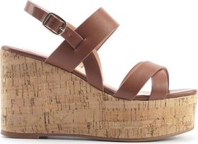 Resim Nine West Monsa 5Fx Kahverengi Kadın Dolgu Topuk Sandalet 