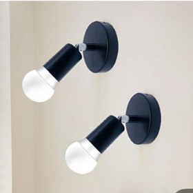 Resim Rsylight Retro Metal 180 Derece Hareketli Tavan Duvar Aplik Siyah 