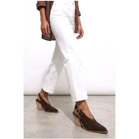 Resim Fox Shoes U654304202 Kahverengi Hakiki Deri Süet Western Topuklu Ayakkabı 