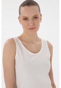 Resim U.s. Polo Assn. Kadın Ekru Pijama Takım 50312902-vr019 Ecru Ekru 