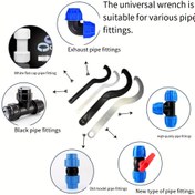 Resim 20/25/32/40/50/60 mm (0.79/0.98/1.26/1.57/2.48 inç) boyutlarında metal ve plastik hızlı bağlantı elemanları için özel anahtarlar, ağır hizmet tipi manuel aletler, zaman ve emek tasarrufu sağlayan kaliteli araçlar 