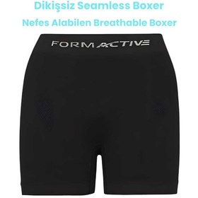 Resim Uniquetrenders Erkek Dikişsiz/seamless Nefes Alabilen Boxer 6 Adet Siyah - Lacivert 