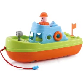 Resim Polesie Tekne 'Kurtarıcı' 30 cm Yeşil Renkli Eğlenceli Oyuncak Gemi 5-7 Yaş Erkek Çocuklar İçin 