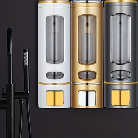 Resim 1 adet Duvara Monte Sabunluk, Manuel Basın El Dezenfektan Sabunluk, Şampuan Duş Jeli Sabunluk, Banyo Otel Spor Salonu İçin Losyon Konteyneri, Banyo Aksesuarları 