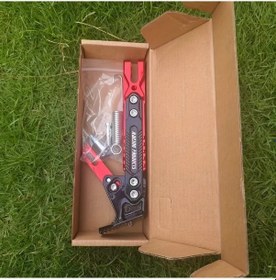 Resim Xuweiwei Red Alüminyum Alaşım Yan Sehpa Seti, Kaymaz Dayanıklı Ayarlanabilir Yükseklik Çeşitli Modeller İçin Uygun Park Güvenliği Artırır 