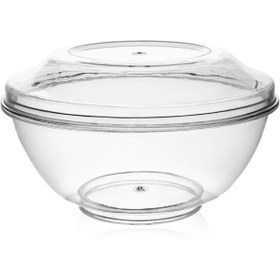 Resim mayer plastik Kapaklı Sütlü Tatlı Kasesi (May 308) Paket 25 adet 