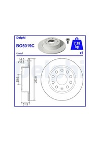 Resim Seat Leon Arka Fren Diski 2006-2020 Delphı Bg5019c 2adettir 