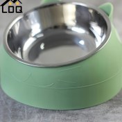 Resim 15 Derece Eğimli Kedi Kasesi - 100 ml Paslanmaz Çelik Evcil Hayvan Kabı Kaymaz Taban ile - Yiyecek ve Su Boyun Rahatlatıcı Besleme için İdeal 