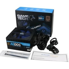 Resim Gametech GTP-500V2 500W 80 Plus Bronze 14CM Fan Power Supply Pc Güç Kaynağı 