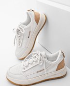 Resim Marjin Kadın Sneaker Yüksek Taban Spor Ayakkabı Loske beyaz 