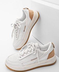 Resim Marjin Kadın Sneaker Yüksek Taban Spor Ayakkabı Loske beyaz 