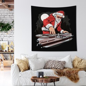 Resim Let's Party (Santa) Duvar Örtüsü - 160 cm x 160 cm 