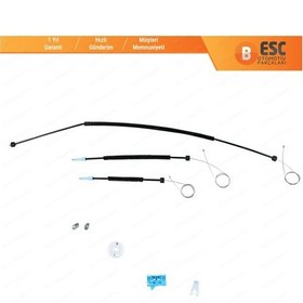 Resim Peugeot 307 2003-2009 Cabriolet İçin Ön Sağ Cam Kriko Tamir Seti 