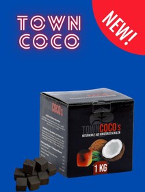 Resim nargilestore Town Coco's #26 Nargile Kömürü - 1 Kg 64 Küp - Yüksek Kalite Nargile Kömürü 