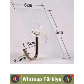 Resim Wintoup Kolay Montaj Banyo Mutfak Antre Resim Çerçeve Soket Çöp Kutusu Şık Kendinden Yapışkanlı Askı 5 Adet 