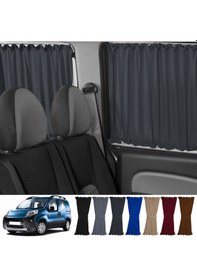 Resim Pandami Peugeot Bipper 2008-2014 Uyumlu Füme Raylı Oto Perde Takımı 