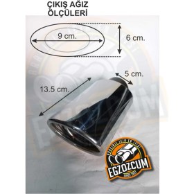 Resim 51 mm Tekli Krom Oval Uzun Yassı Kesik Dolu Sessiz Egzoz Ucu Eksoz 1 Adet--Egzozcum 