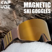 Resim KAPVOE Fotoğromik Kayak Gözlüğü - Erkekler ve Kadınlar İçin UV400 Anti-Sis, Rüzgar Geçirmez Snowboarding ve Kayak Gözlüğü, Nefes Alabilen TPU Çerçeve, Kış Sporları İçin Şık Dış Mekan Spor Gözlüğü, Dağ Bisikleti Gözlüğü 