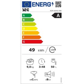 Resim SEG Scm 91M10 Inv 9 Kg 1000 Devir Çamaşır Makinesi 