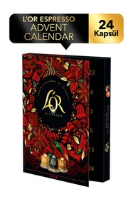 Resim L'OR Advent Calendar Nespresso Uyumlu Alüminyum Kapsül Kahve 24 Adet 