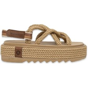 Resim Bohonomad Bodrum Chunky Bej Platform Kadın Sandalet Bej 