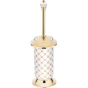 Resim Pure Concept Geometrik Beyaz Altın Pvd Gold Klozet Fırçalık 