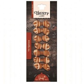 Resim M-Pets Trusty Beef Tatlı Patatesli Düğümlü Kemik 7 li Paket 140 Gr 