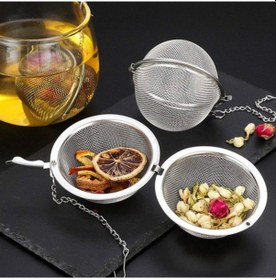 Resim Paslanmaz Çelik Kilitleme Mekanizmalı Küre Çay Demlik Topu Çok Renkli 