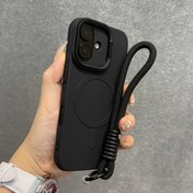 Resim Tam Kapsama ve Lüks Lens Braketi ile for iphone Modelleri 16, 15, 14, 13, 12 Pro Max ve 11 için Manyetik Kablosuz Şarj Telefon Kılıfı, Şok Geçirmez Bir Bumper ve Bir Bilek ile 