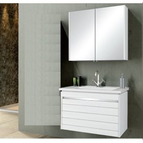 Resim Alika - Isparta Byz 80 Cm Banyo Dolabı Beyaz - Beyaz 