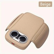 Resim Honeybeeshop Bej Evrensel Araç Kol Dayama Konsolu 2 Kupalık Yan Cepli Telefon Ve Bardak Tutucu 