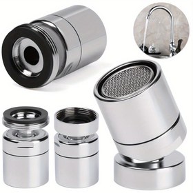 Resim 1 Adet Pirinç Su Tasarruflu Musluk Aerator Püskürtücü 360 Derece Dönebilen Lavabo Nozulu Ev Donanımı 
