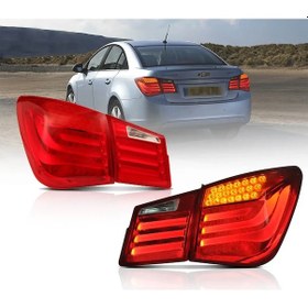 Resim Chevrolet Cruze 2009-2015 Bmw Dizayn Kırmızı Ledli Arka Stop 