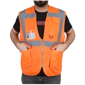 Resim Yelek Cepli Reflektörlü Turuncu Xxl 