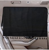 Resim Xuweiwei 2pcs-black Manyetik Araç Perdesi Tasselli Siyah Güneşlik Uv Koruma Ve Isı Bloke 