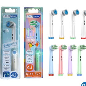 Resim Denthauz Kombo set Sensetive + Kids Fun Yumuşak Oral-B Uyumlu Yedek Diş Fırçası Başlıkları 