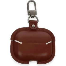 Resim Airpods Pro 2 (2.nesil) Çanta Deri Kılıf Kahverengi 