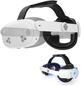 Resim CloudValley Quest 3S /Quest 3 ile Uyumlu Ayarlanabilir Baş Kayışı, Gelişmiş Destek ve Tek Tıkla Serbest Bırakma Tasarımı için Elit Kayış Değiştirme, Hafif ve Konfor, Beyaz ve Siyah 