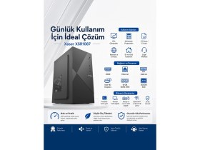 Resim Xaser XSR1087 Intel Core i5 3470 16GB RAM 256GB SSD Ofis Hazır Sistem Masaüstü Bilgisayar 