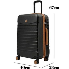 Resim Orta Boy Valiz 4x2 Teker Siyah-taba 1168 Siyah - Taba 