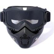 Resim Willowhaven Siyah Çerçeve Gri Lens Nefes Alabilir Rüzgeçirmez Spor Yüz Maskesi Siyah Çerçeve Gri Lens 