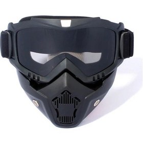 Resim Willowhaven Siyah Çerçeve Gri Lens Nefes Alabilir Rüzgeçirmez Spor Yüz Maskesi Siyah Çerçeve Gri Lens 