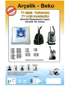 Resim Universal Beko Bks-2910 2920 2925 Süpürge Torbası Bez 20 Adet 
